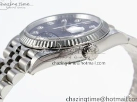 MiroTime 0424 FastDry DateJust 36 126234 Clean 1:1 Best Edition 904L Steel Blue Textured Diamonds Dial on Jubilee Bracelet VR 1967